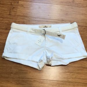 Hollister White Shorts w/ Belt